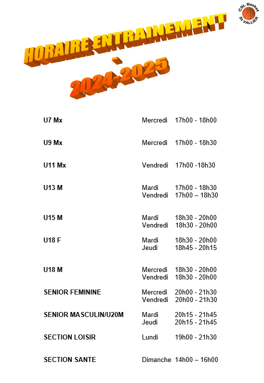 Horaires